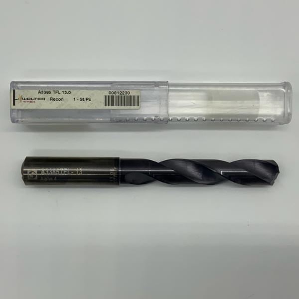 Walter Solid Carbide 2 Flute Drill .5118 (13.0mm) Cutting Dia X 2.35 Flute Length Coolant Thru