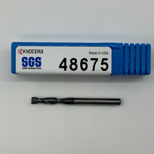 Kyocera Solid Carbide 2 Flute Endmill .1181 (3.0mm) Cutting Dia X 12mm Flute Length