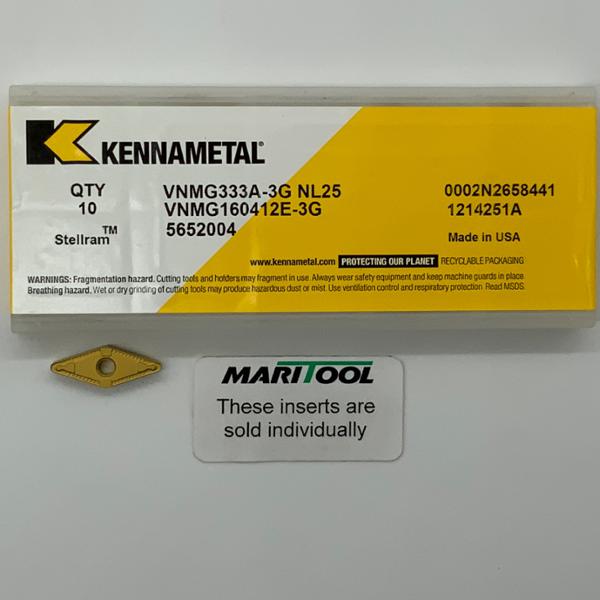 Kennametal VNMG160412E 3G NL25 ( VNMG333A 3G )