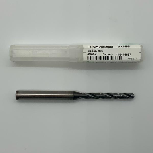 Widia Solid Carbide 2 Flute Drill .1535 (3.90mm) Cutting Dia X 1.20 Flute Length