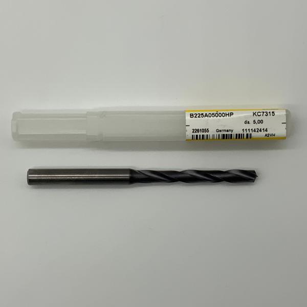 Kennametal Solid Carbide 2 Flute Drill .1969 (5.0mm) Cutting Dia X 1.53 Flute Length Coolant Thru
