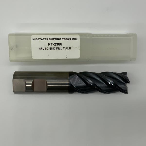 Midstates Cutting Tools INC Solid Carbide 4 Flute Endmill  1.000 Cutting Dia X 2.50 Flute Length With .030 Corner Radius