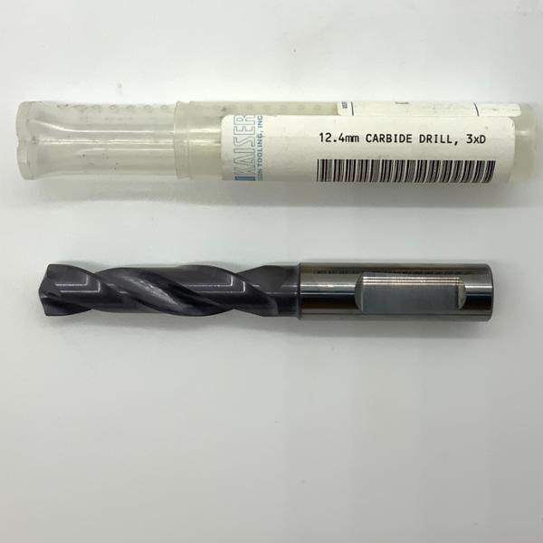 Sphinx Solid Carbide 2 Flute Drill .4882 (12.4mm) Cutting Dia X 1.88 Flute Length