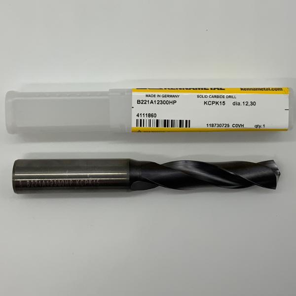 Kennametal Solid Carbide 2 Flute Drill .4843 (12.3mm) Cutting Dia X 2.05 Flute Length