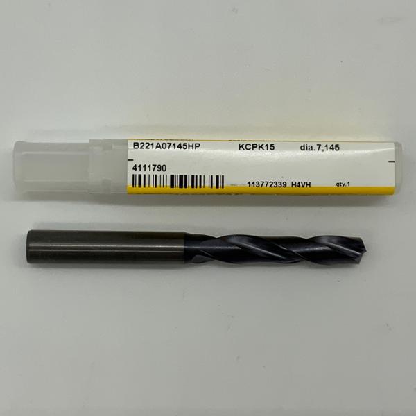 Kennametal Solid Carbide 2 Flute Drill .2813 (7.145mm) Cutting Dia X 1.35 Flute Length