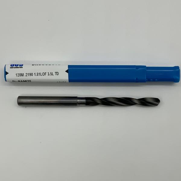 Kyocera Solid Carbide 2 Flute Diamond Coated Drill .219 Cutting Dia X 1.50 Flute Length