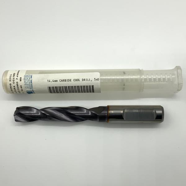 Sphinx Solid Carbide 2 Flute Drill .5669 (14.4mm) Cutting Dia X 2.63 Flute Length Coolant Thru