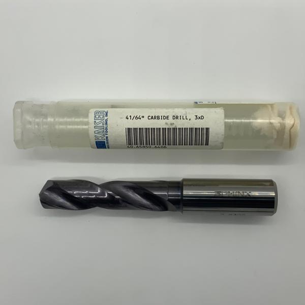 Sphinx Solid Carbide 2 Flute Drill .6406 (41/64”) Cutting Dia X 2.30 Flute Length