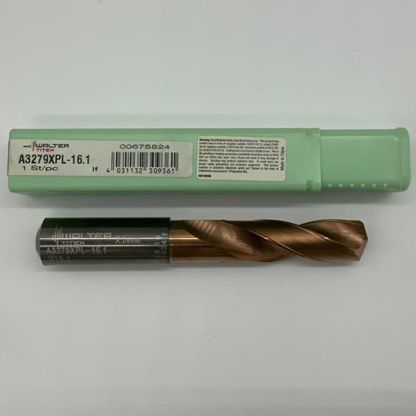 Walter Solid Carbide 2 Flute Drill .6339 (16.1mm) Cutting Dia X 2.0 Flute Length