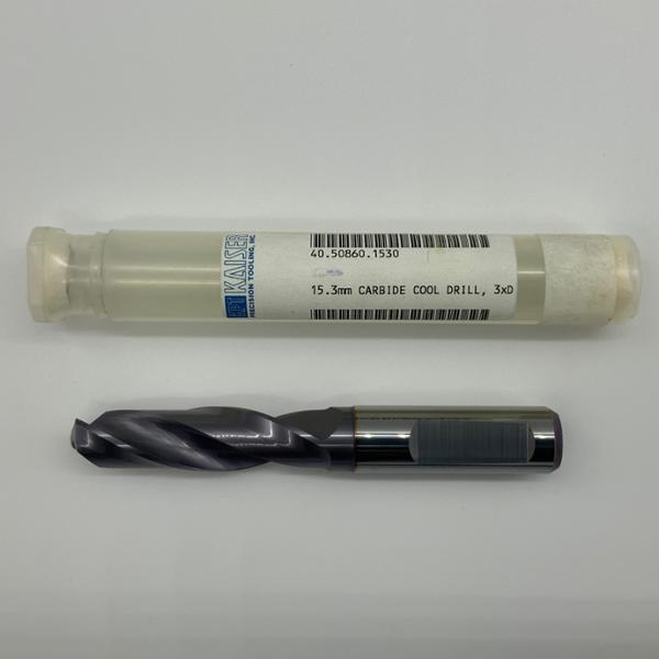 Sphinx Solid Carbide 2 Flute Drill .6024 (15.3mm) Cutting Dia X 1.90 Flute Length Coolant Thru