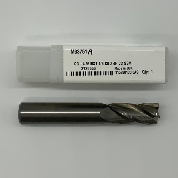 Widia Solid Carbide 4 Flute Endmill .5625 (9/16”) Cutting Dia X 1.13 Flute Length