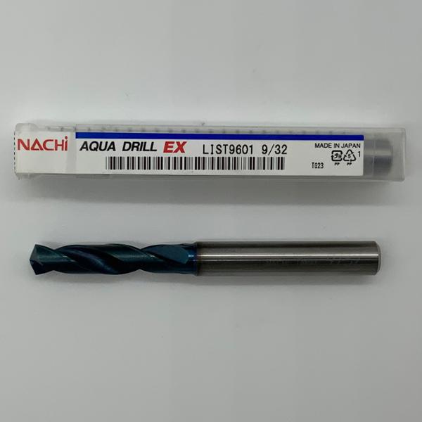 Nachi Solid Carbide 2 Flute Drill .2813 (9/32) Cutting Dia X 1.30 Flute Length