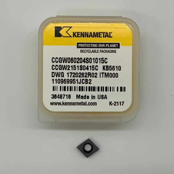 Kennametal CCGW060204S01015C KB5610 ( CCGW2151S0415C )