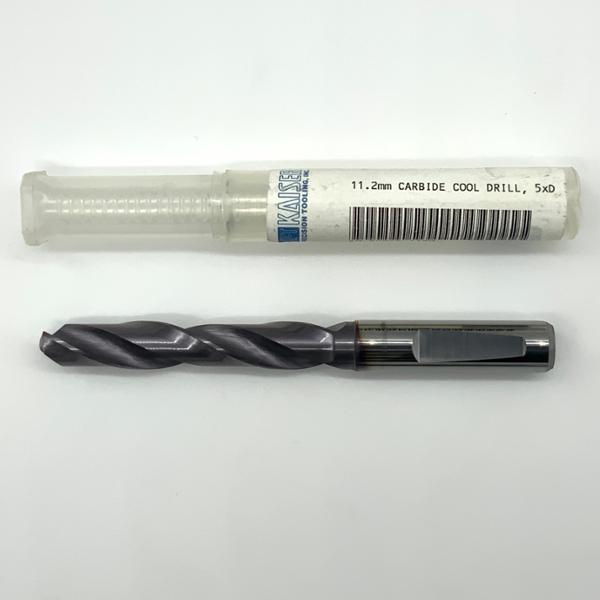 Sphinx Solid Carbide 2 Flute Drill .4409 (11.2mm) Cutting Dia X 2.38 Flute Length Coolant Thru