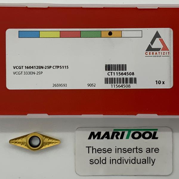 Ceratizit VCGT160412EN 25P CTP5115 ( VCGT333EN 25P )