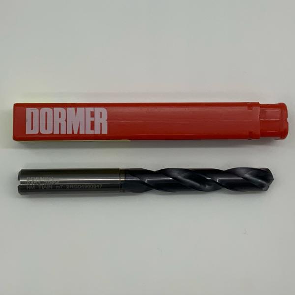 Dormer Solid Carbide 2 Flute Drill .4531 (29/64”) Cutting Dia X 2.40 Flute Length Coolant Thru
