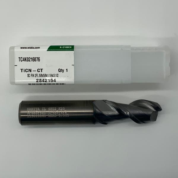 Widia Solid Carbide 2 Flute Endmill .6250 (5/8”) Cutting Dia X 1.25 Flute Length