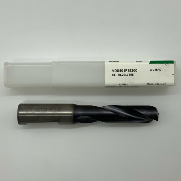Widia Solid Carbide 2 Flute Drill .7165 (18.20mm) Cutting Dia X 2.45 Flute Length Coolant Thru