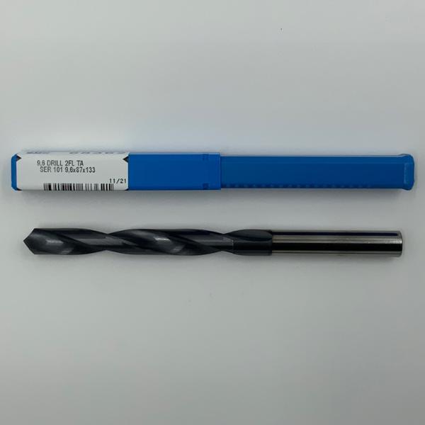 Kyocera Solid Carbide 2 Flute Drill .3780 (9.6mm) Cutting Dia X 2.93 Flute Length