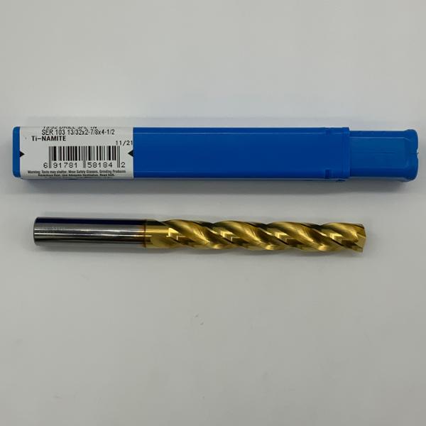 Kyocera Solid Carbide 3 Flute Drill .4063 (13/32) Cutting Dia X 2.5 Flute Length