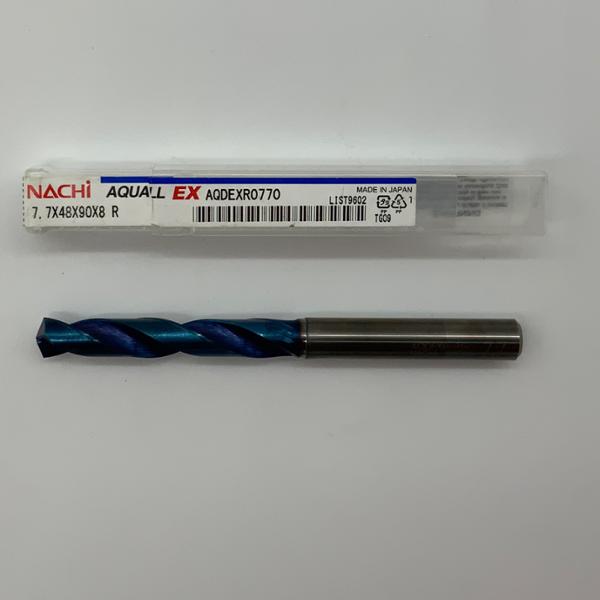 Nachi Solid Carbide 2 Flute Drill .3031 (7.7mm) Cutting Dia X 1.89 Flute Length