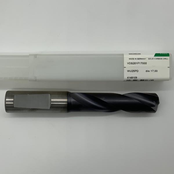 Widia Solid Carbide 2 Flute Drill .6693 (17.0mm) Cutting Dia X 2.65 Flute Length