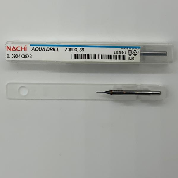 Nachi Solid Carbide 2 Flute Drill .0154 (.39mm) Cutting Dia X .16 Flute Length