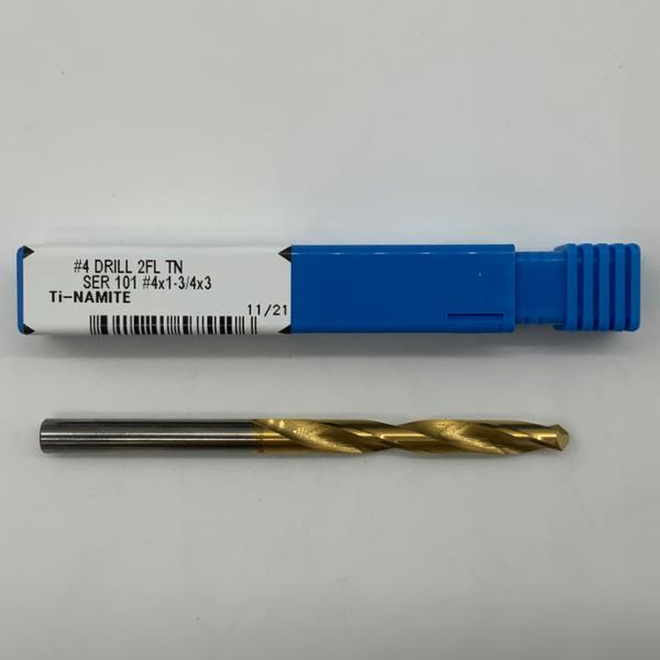 Kyocera Solid Carbide 2 Flute Drill .2090 (#4) Cutting Dia X 1.53 Flute Length