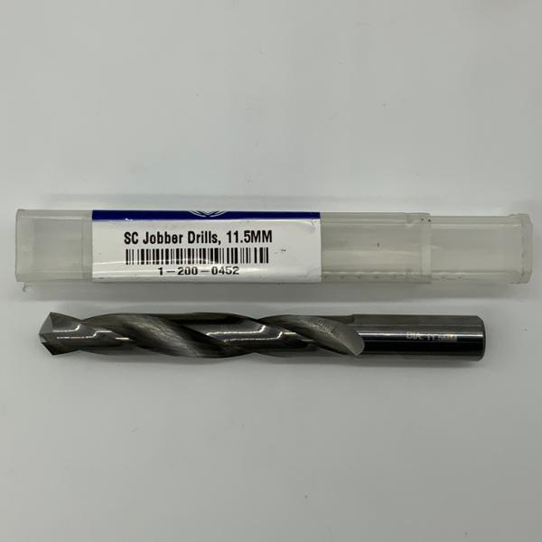 ToolMex Solid Carbide 2 Flute Drill .4528 (11.5mm) Cutting Dia X 2.96 Flute Length