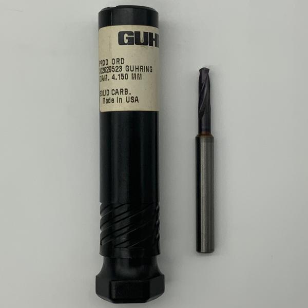 Guhring Solid Carbide 2 Flute Drill .1634 (4.150mm) Cutting Dia X .55 Flute Length Coolant Thru