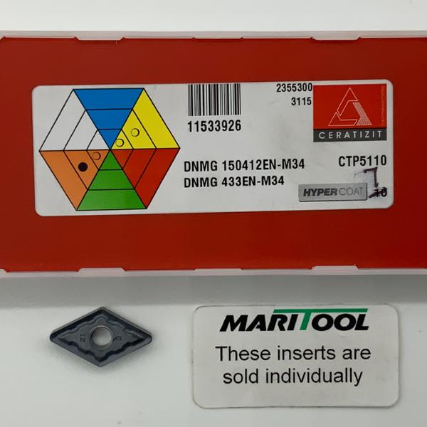 Ceratizit DNMG150412EN M34 CTP5110 ( DNMG433EN M34 )