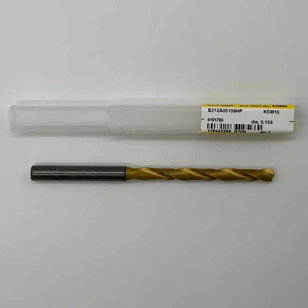 Kennametal Solid Carbide 2 Flute Drill .2031 (13/64) Cutting Dia X 2.02 Flute Length Coolant Thru