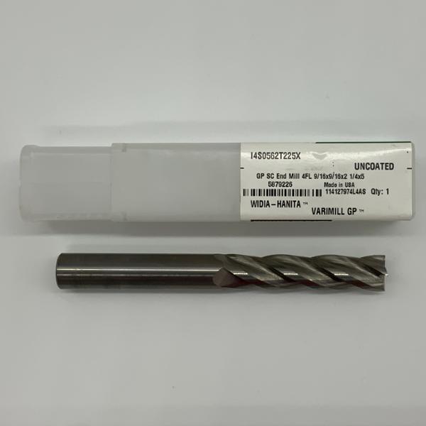 Widia Solid Carbide 4 Flute Endmill .5625 (9/16) Cutting Dia X 2.312 Flute Length