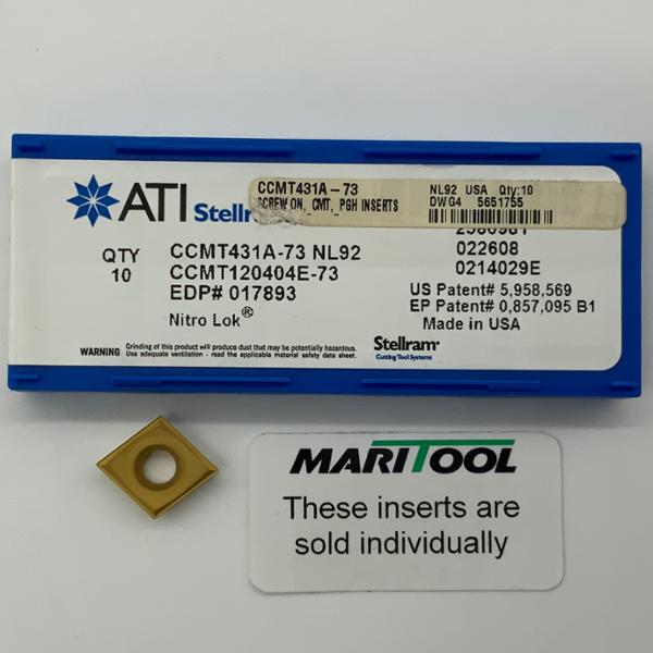 ATI Stellram CCMT431A 73 NL92 ( CCMT120404E 73 )