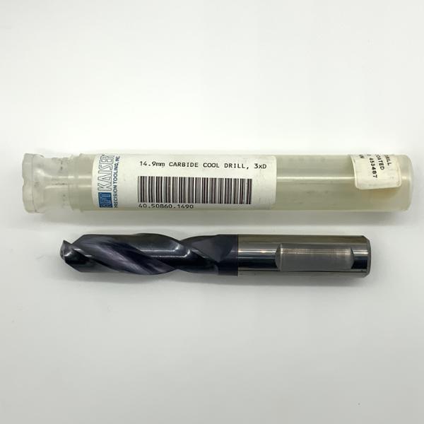 Sphinx Solid Carbide 2 Flute Drill .5866 (14.9mm) Cutting Dia X 1.97 Flute Length Coolant Thru