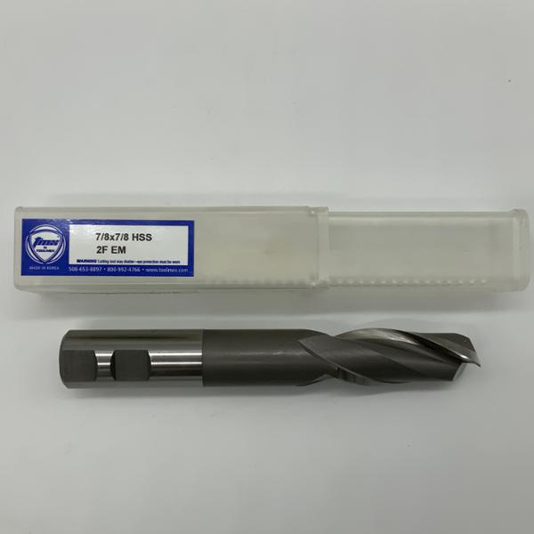 ToolMex HSS 2 Flute Necked Endmill .8750 (7/8) Cutting Dia X 2.0 Flute Length
