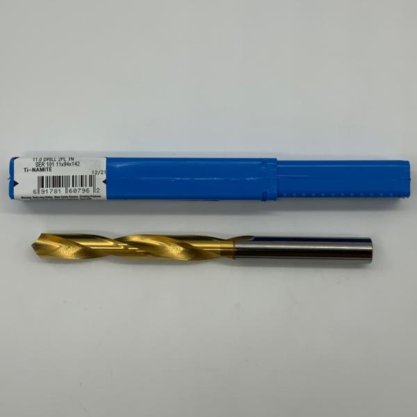 Kyocera Solid Carbide 2 Flute Drill .4331 (11mm) Cutting Dia X 3.17 Flute Length