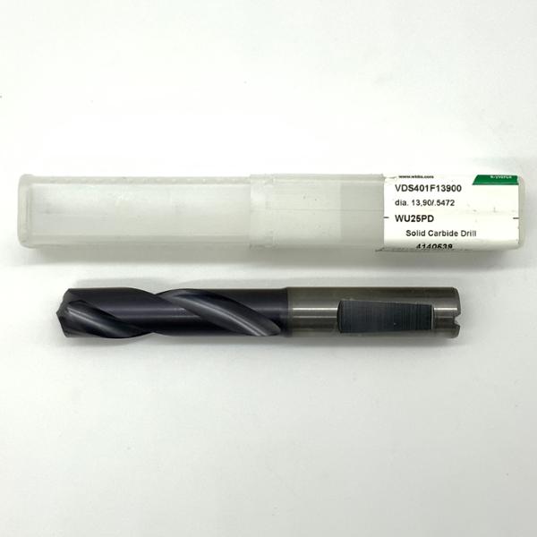 Widia Solid Carbide 2 Flute Drill .5472 (13.9mm) Cutting Dia X 2.0 Flute Length Coolant Thru