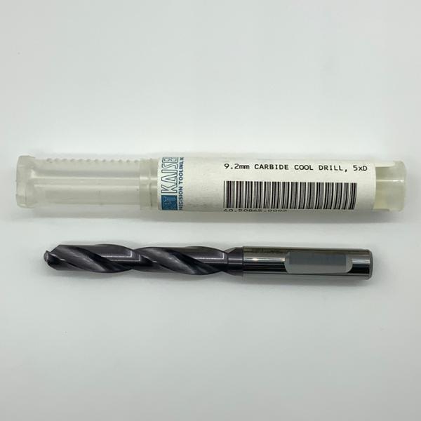 Sphinx Solid Carbide 2 Flute Drill .3622 (9.2mm) Cutting Dia X 2.02 Flute Length Coolant Thru
