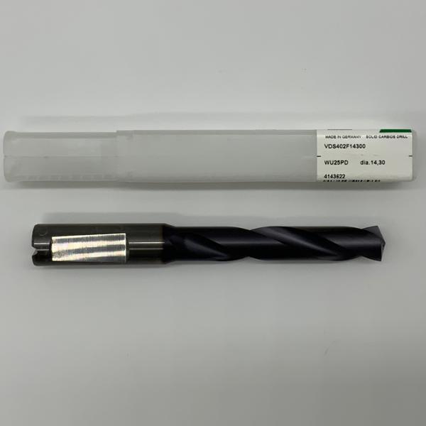 Widia Solid Carbide 2 Flute Drill .5630 (14.30mm) Cutting Dia X 2.70 Flute Length Coolant Thru