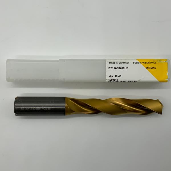 Kennametal Solid Carbide 2 Flute Drill .7244 (18.40mm) Cutting Dia X 3.63 Flute Length Coolant Thru