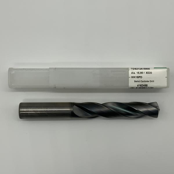 Widia Solid Carbide 2 Flute Drill .6220 (15.80mm) Cutting Dia X 3.0 Flute Length