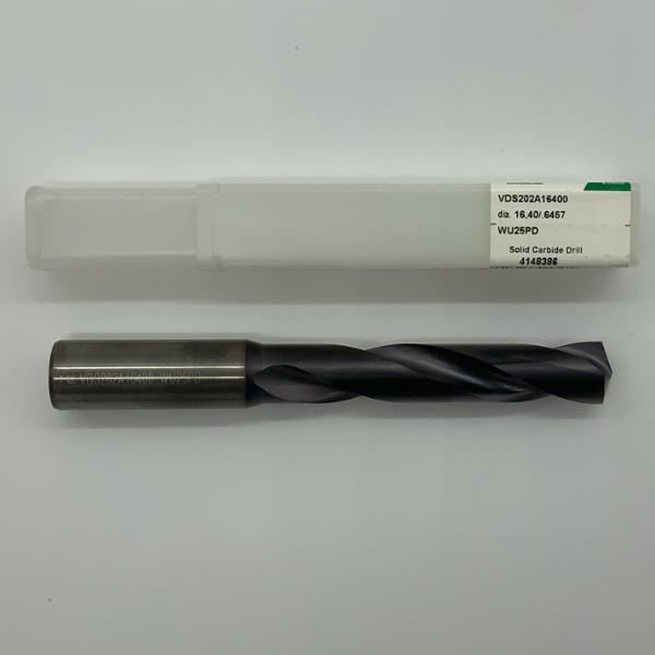 Widia Solid Carbide 2 Flute Drill .6457 (16.40mm) Cutting Dia X 3.15 Flute Length