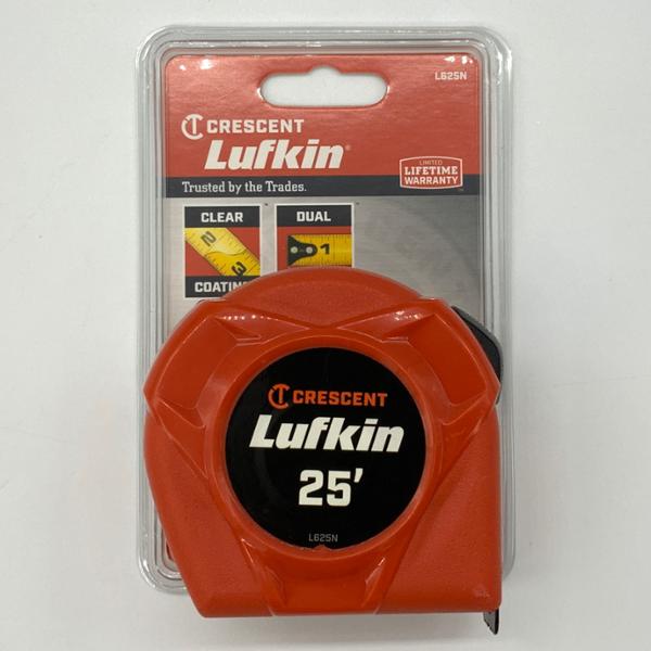 Lufkin Tape Measure 1” X 25’ Orange Power Return Lufkin Brand