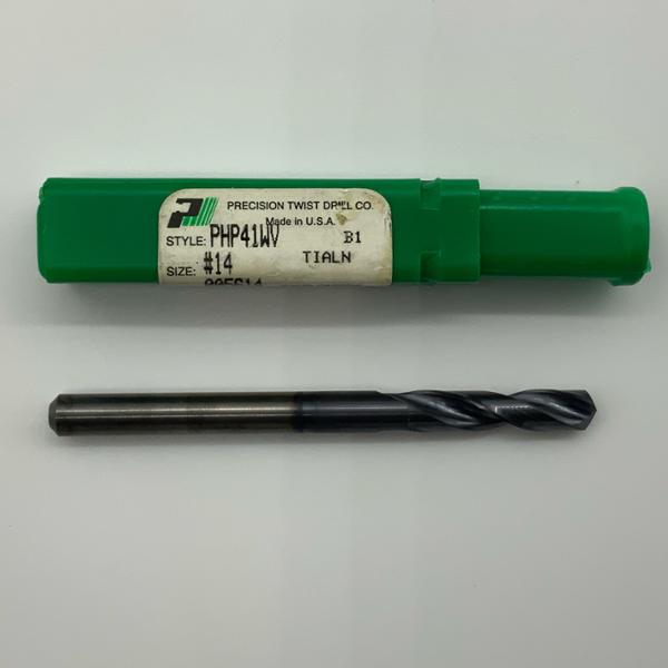 Precision Twist Solid Carbide 2 Flute Drill .1820 (#14) Cutting Dia X .80 Flute Length