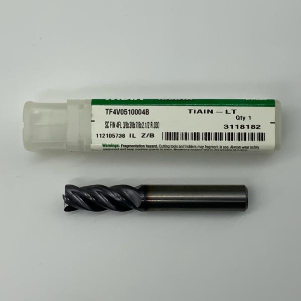 Widia Solid Carbide 4 Flute Endmill .3750 (3/8”) Cutting Dia X .88 Flute Length With .030” Corner Radius
