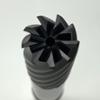 Solid Carbide Necked 9 Flute Endmill .5000 (1/2)Cutting Dia X 1.0 Flute Length With .03 Corner Radius Coolant Thru