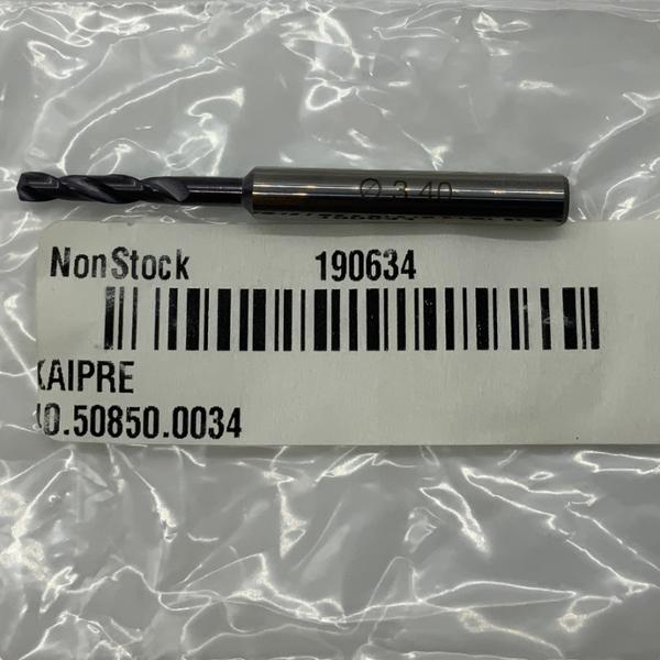 Sphinx Solid Carbide 2 Flute Drill .1339 (3.4mm) Cutting Dia X .63 Flute Length