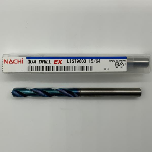 Nachi Solid Carbide 2 Flute Drill .2344 (15/64) Cutting Dia x 1.61 Flute Length