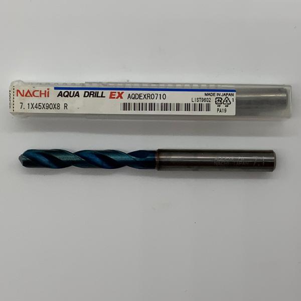 Nachi Solid Carbide 2 Flute Drill .2795 (7.1mm) Cutting Dia X 1.77 Flute Length
